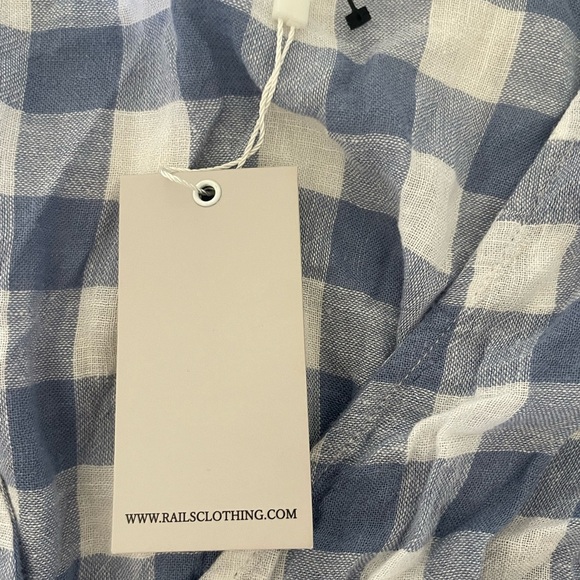 Rails Brigette Periwinkle Gingham wrap midi Dress - Picture 12 of 15